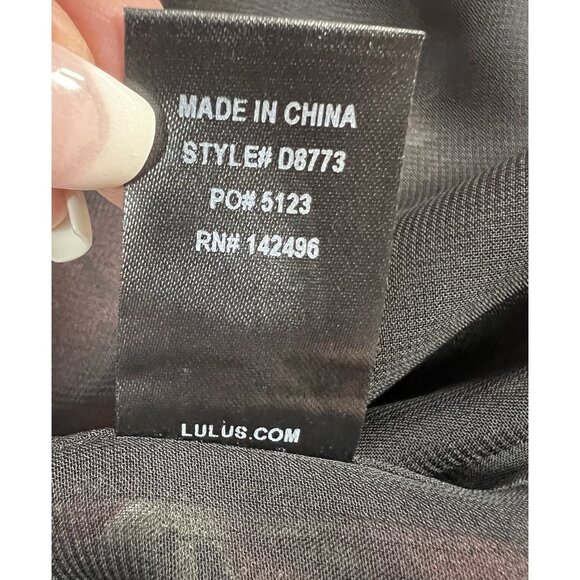 Lulus Black Red Floral Off The Shoulder Maxi Dress Zipper Small Size - Picture 10 of 10